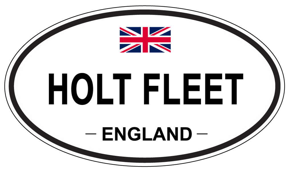 HOLT FLEET, ENGLAND - Oval Sticker