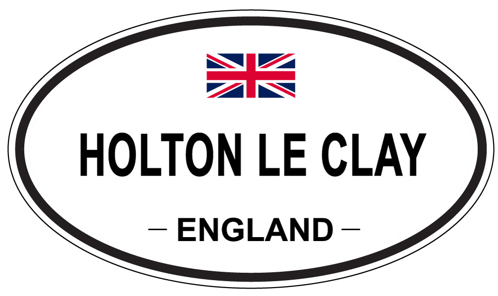 HOLTON LE CLAY, ENGLAND - Oval Sticker