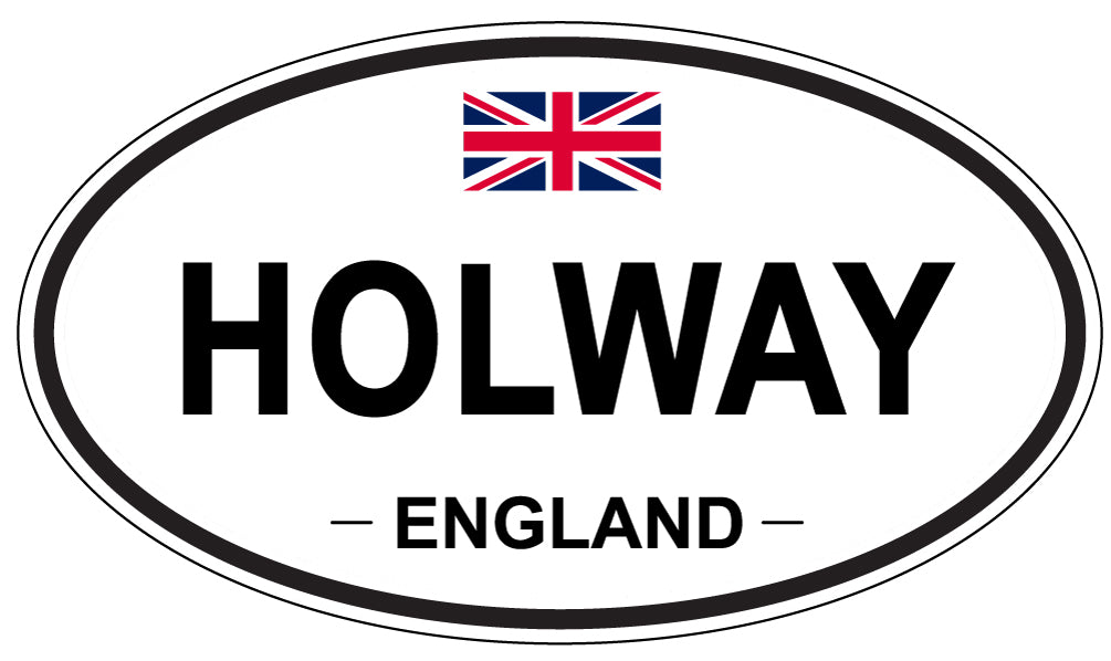 HOLWAY, ENGLAND - Oval Sticker
