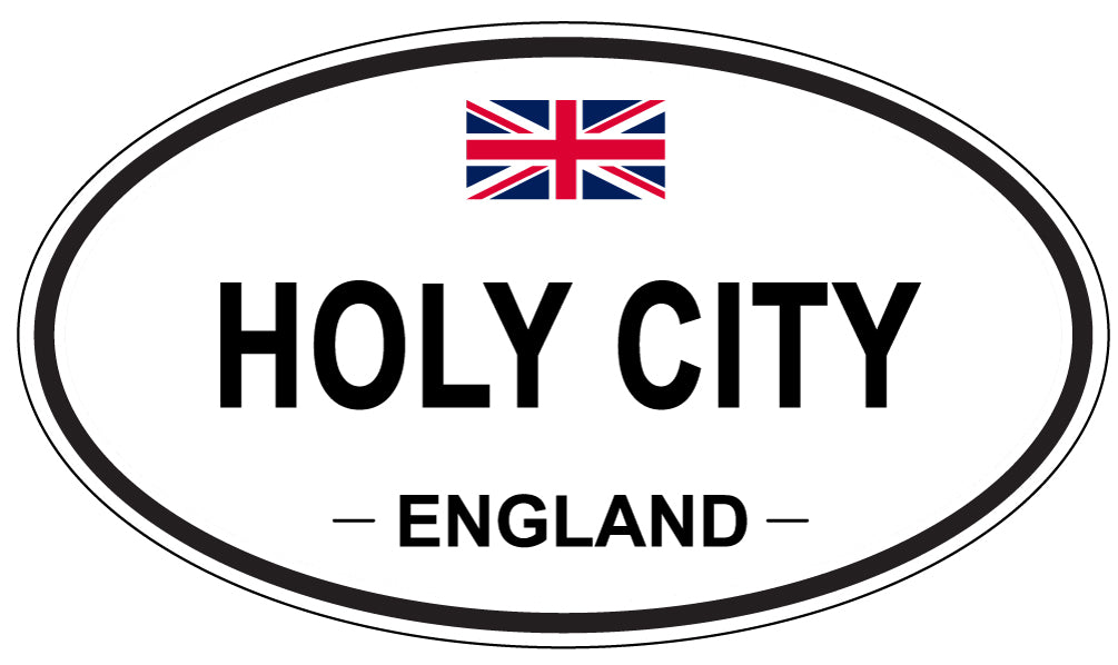 HOLY CITY, ENGLAND - Oval Sticker