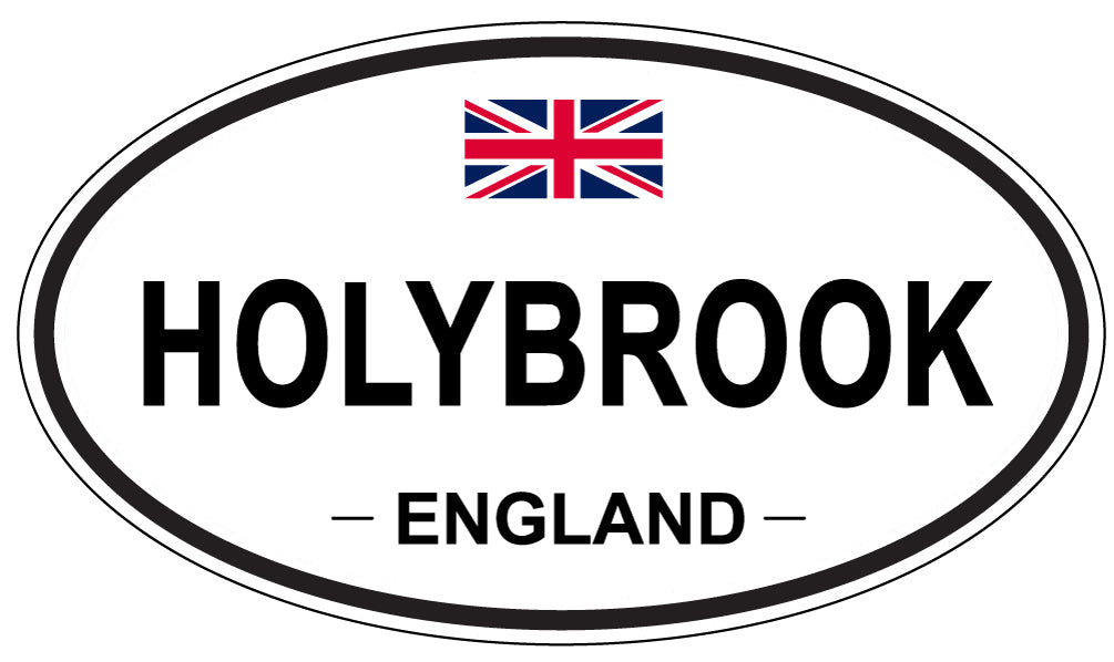 HOLYBROOK, ENGLAND - Oval Sticker