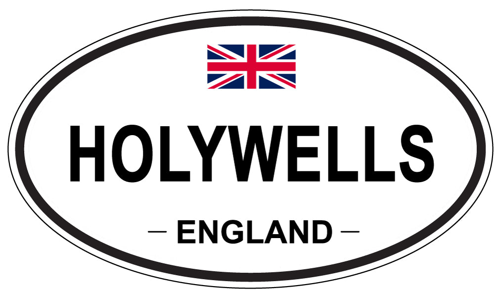 HOLYWELLS, ENGLAND - Oval Sticker