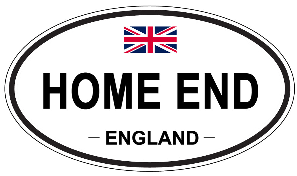 HOME END, England - Oval Magnet