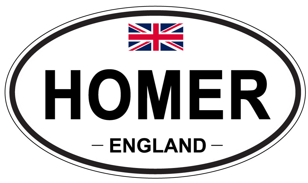 HOMER, ENGLAND - Oval Sticker