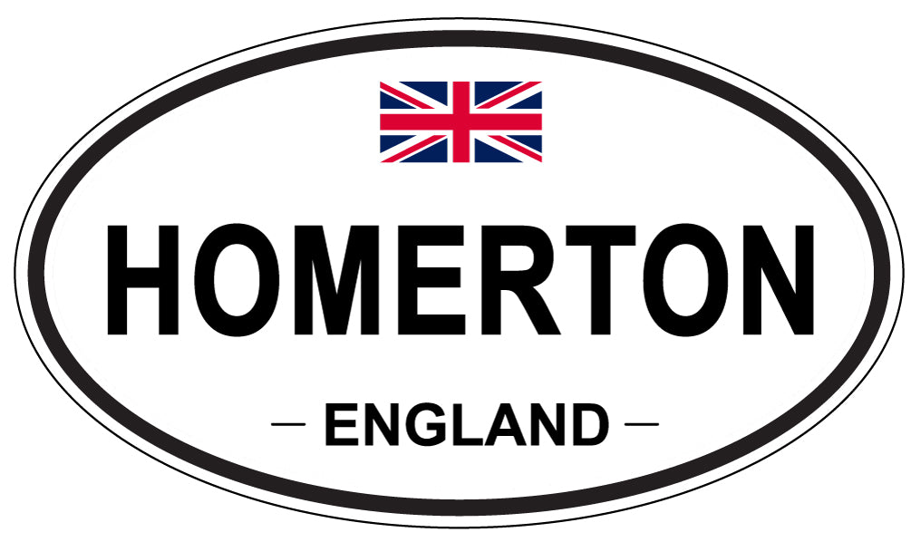 HOMERTON, ENGLAND - Oval Sticker