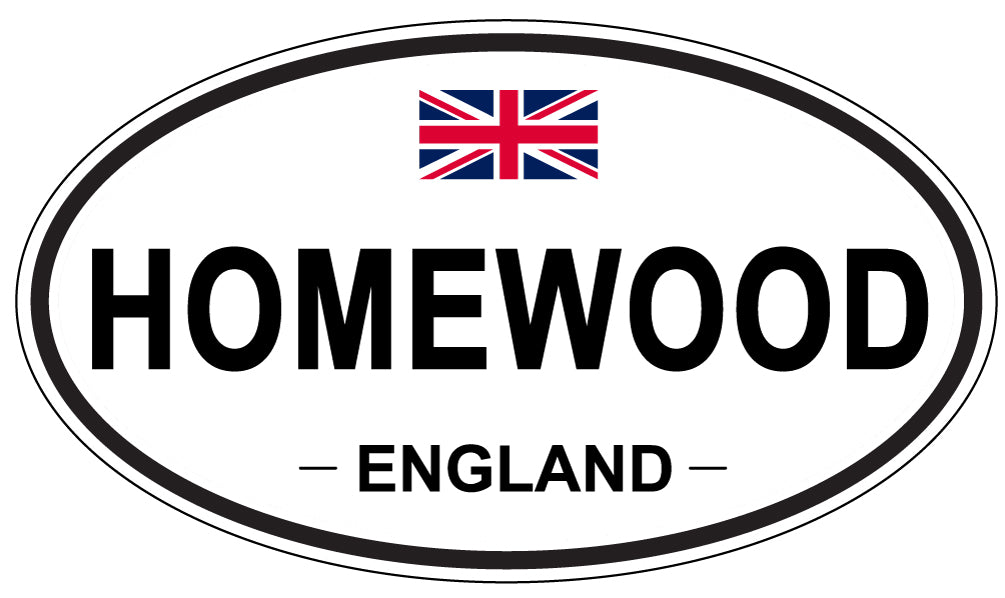 HOMEWOOD, ENGLAND - Oval Sticker
