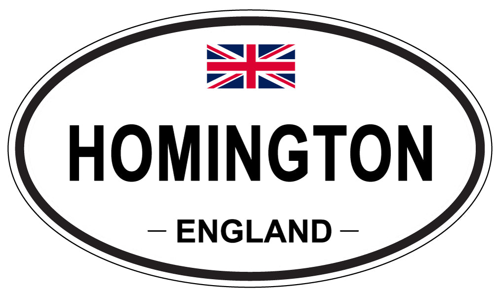 HOMINGTON, ENGLAND - Oval Sticker