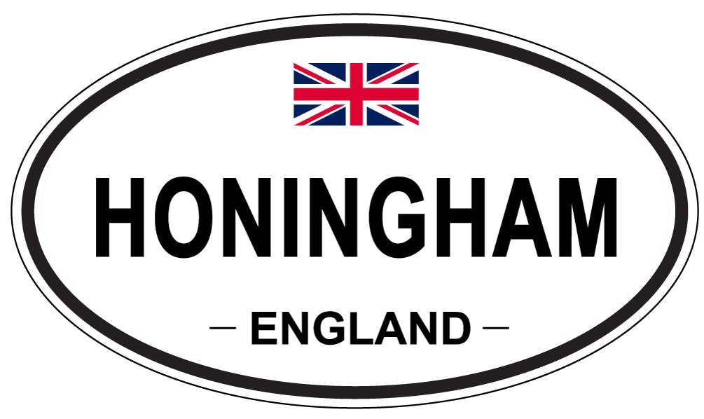 HONINGHAM, ENGLAND - Oval Sticker