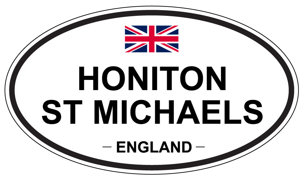 HONITON ST MICHAELS, ENGLAND - Oval Sticker