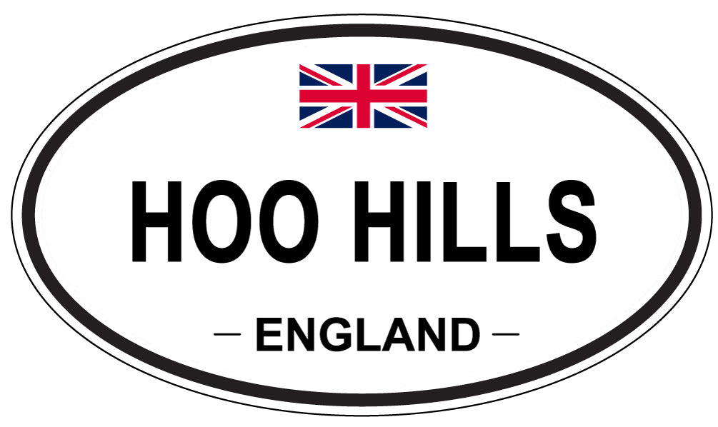 HOO HILLS, ENGLAND - Oval Sticker