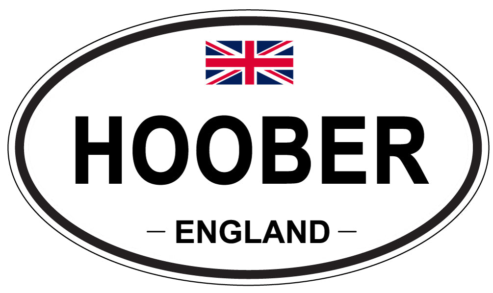 HOOBER, ENGLAND - Oval Sticker