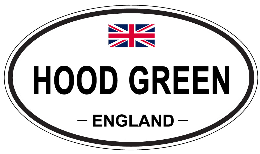 HOOD GREEN, ENGLAND - Oval Sticker