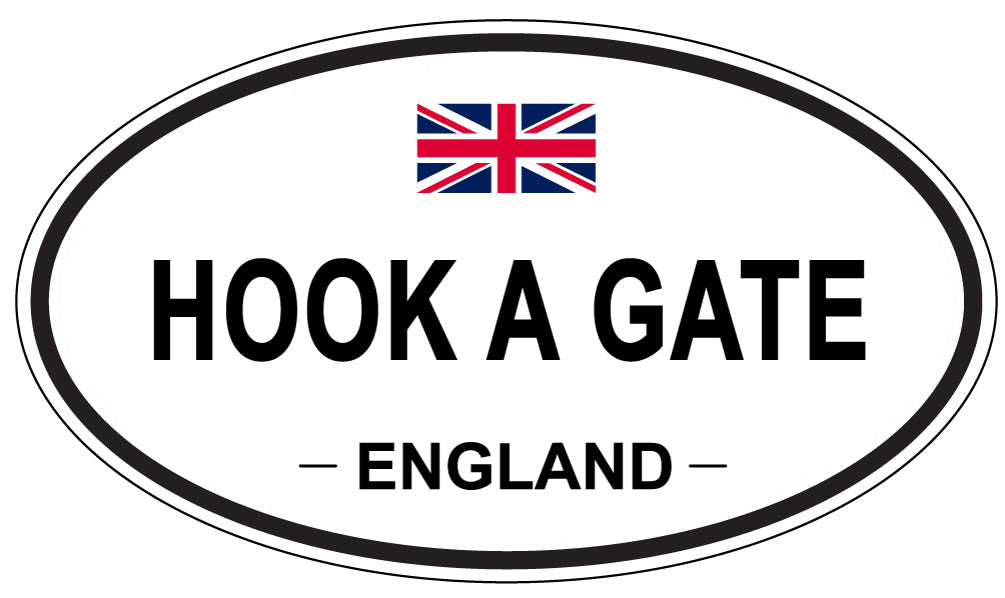 HOOK A GATE, England - Oval Magnet