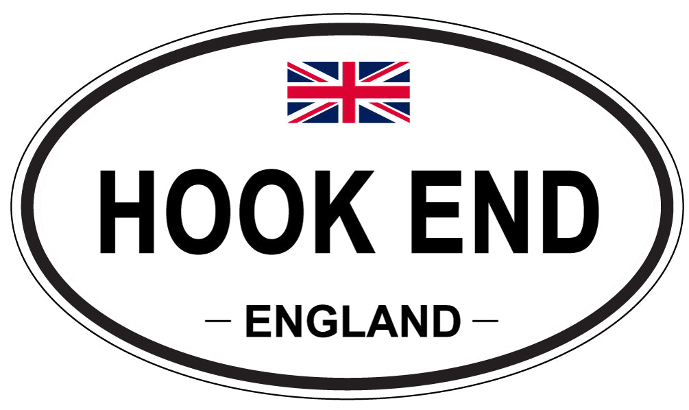 HOOK END, ENGLAND - Oval Sticker