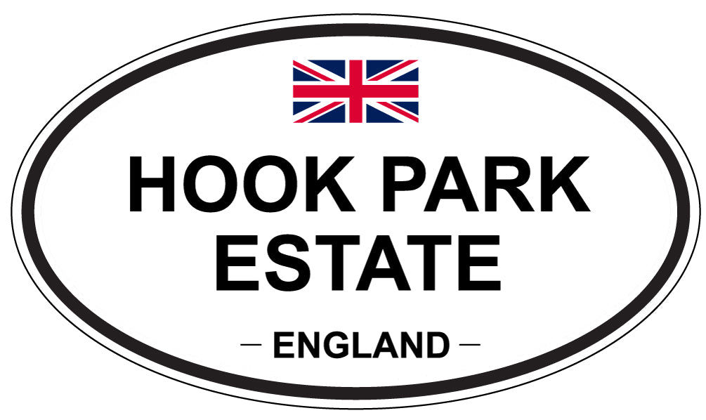 HOOK PARK ESTATE, ENGLAND - Oval Sticker
