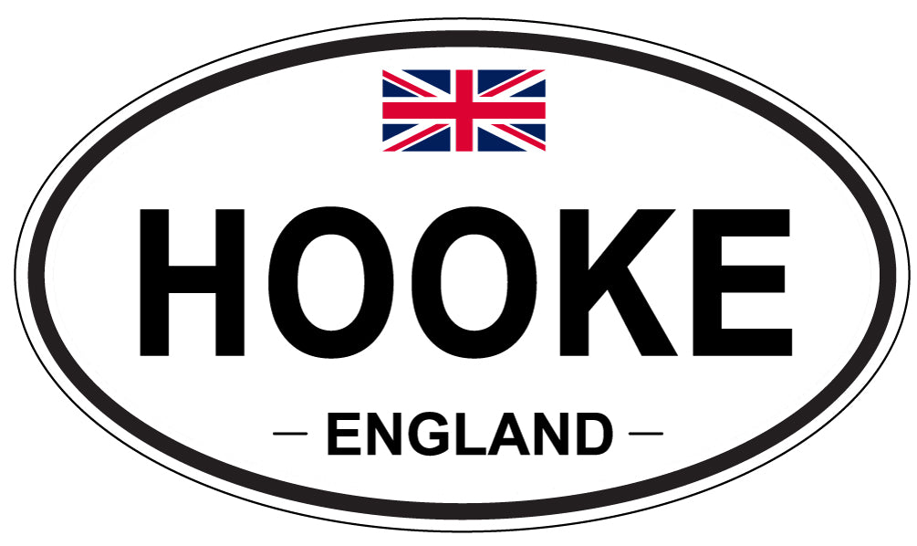 HOOKE, ENGLAND - Oval Sticker