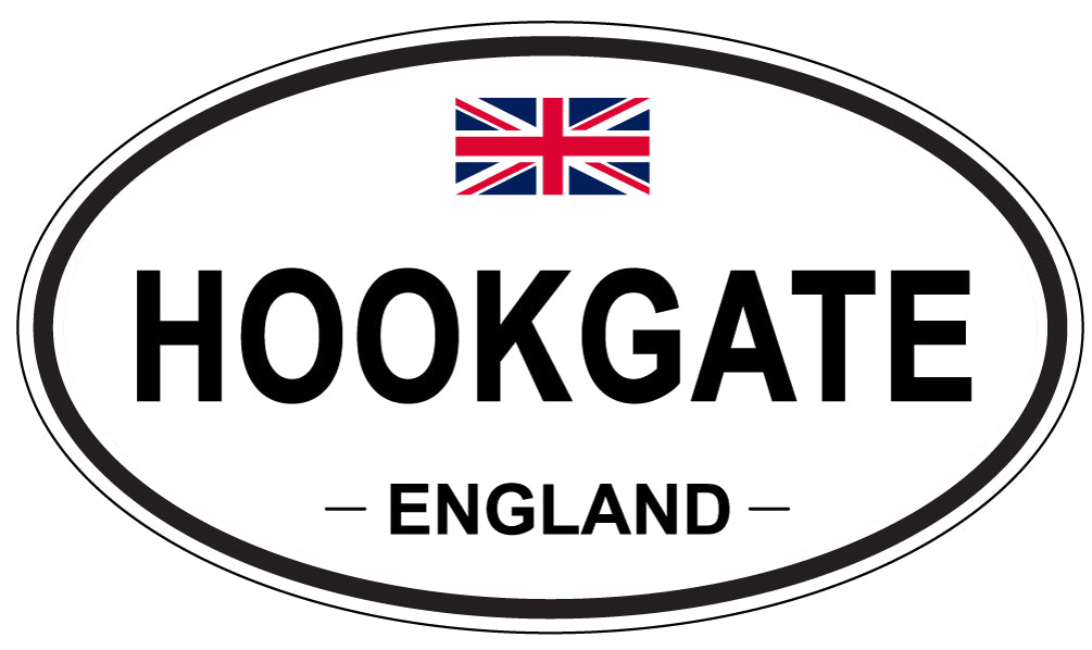 HOOKGATE, ENGLAND - Oval Sticker
