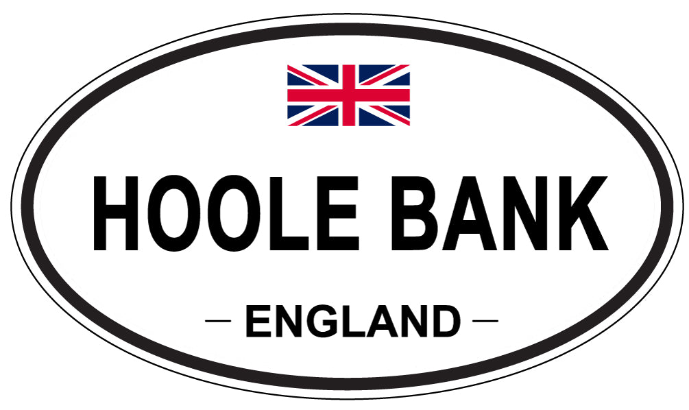 HOOLE BANK, ENGLAND - Oval Sticker