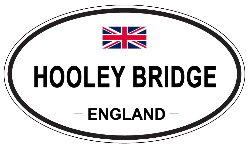 HOOLEY BRIDGE, ENGLAND - Oval Sticker