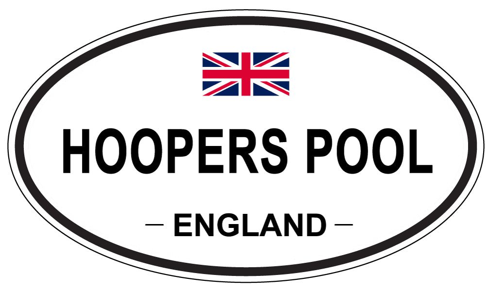 HOOPERS POOL, ENGLAND - Oval Sticker