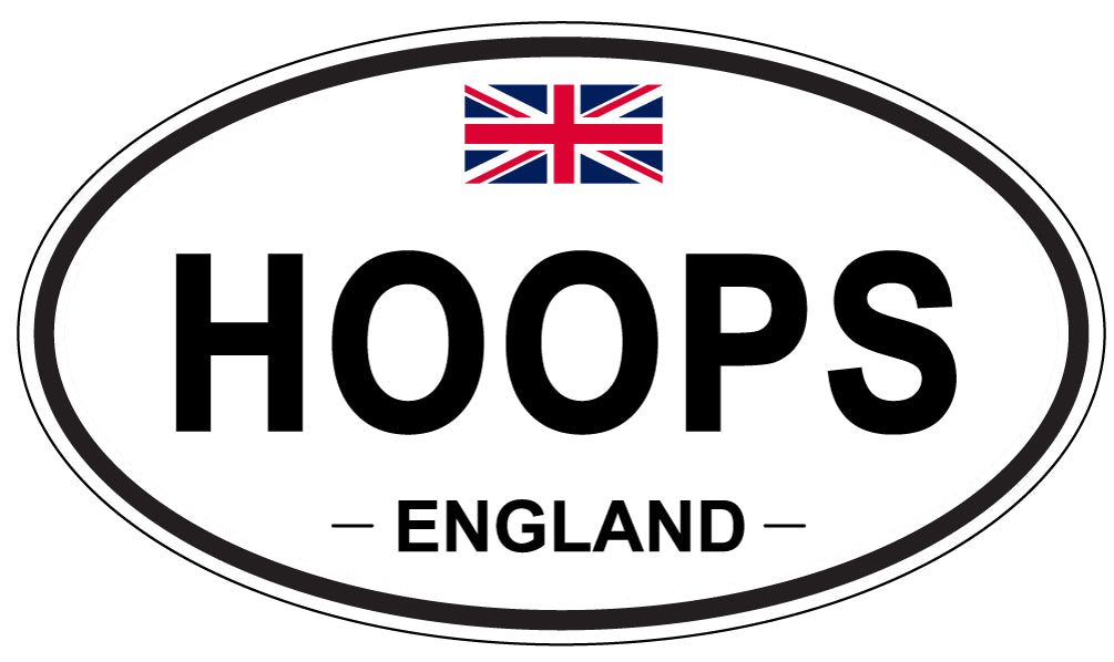 HOOPS, ENGLAND - Oval Sticker