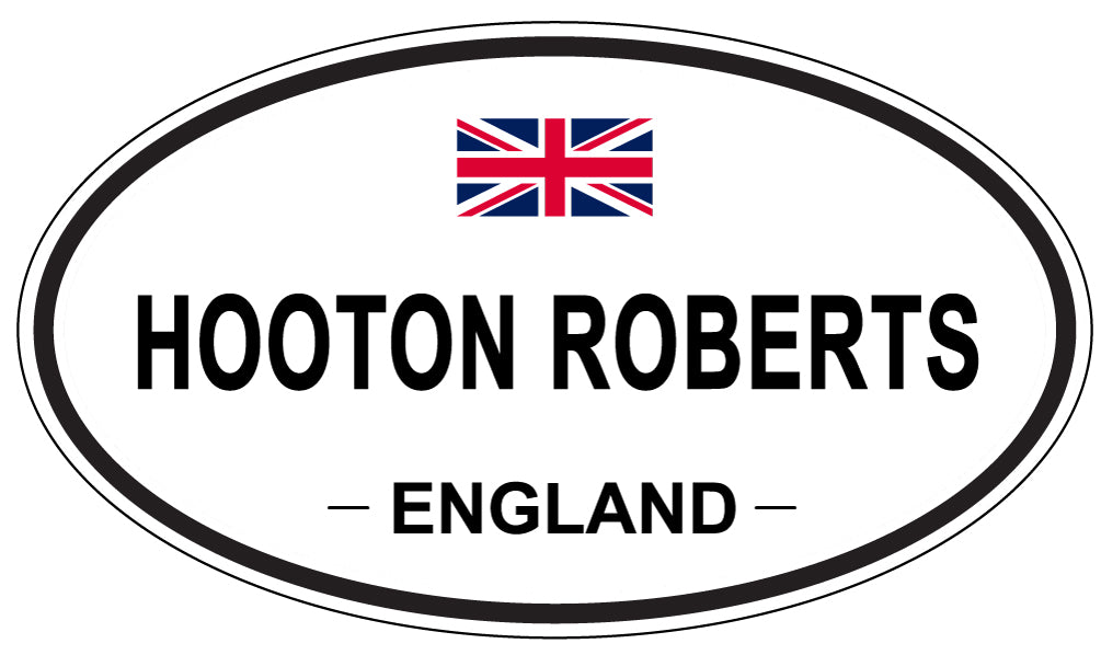 HOOTON ROBERTS, ENGLAND - Oval Sticker