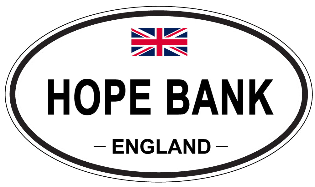 HOPE BANK, England - Oval Magnet