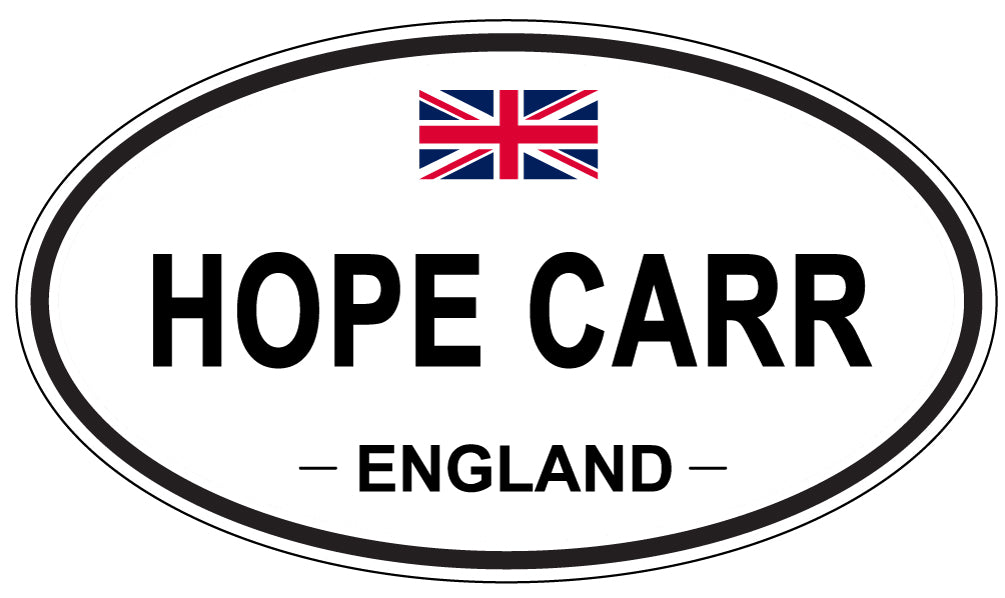 HOPE CARR, ENGLAND - Oval Sticker