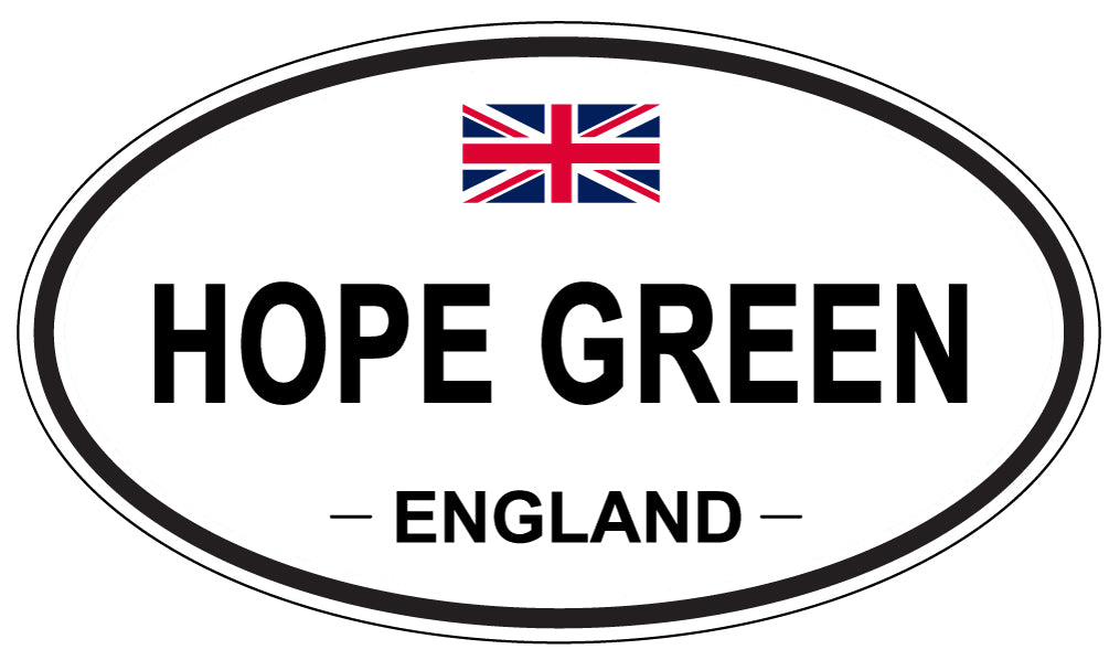 HOPE GREEN, ENGLAND - Oval Sticker