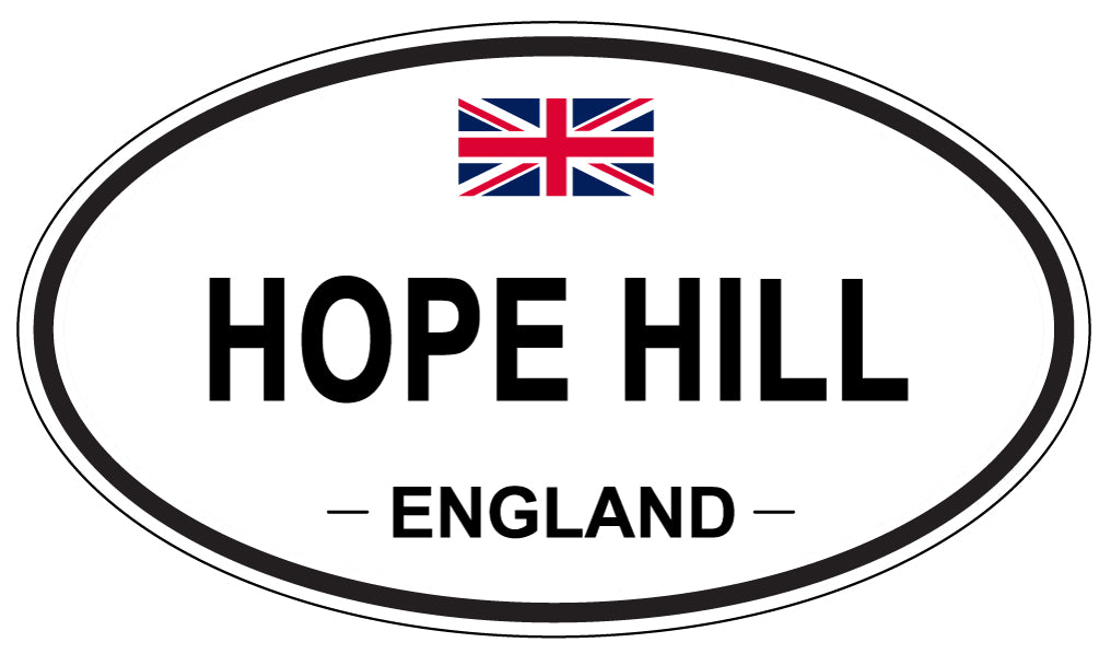 HOPE HILL, ENGLAND - Oval Sticker