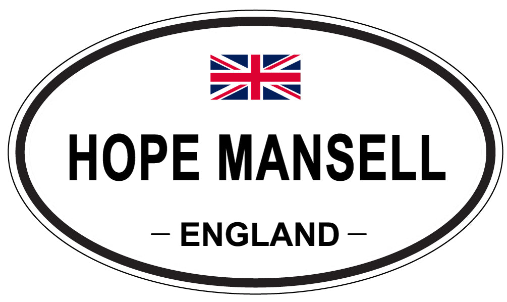 HOPE MANSELL, ENGLAND - Oval Sticker