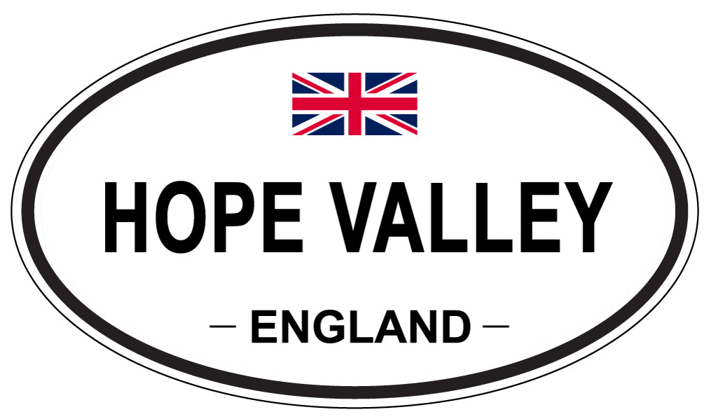 HOPE VALLEY, ENGLAND - Oval Sticker