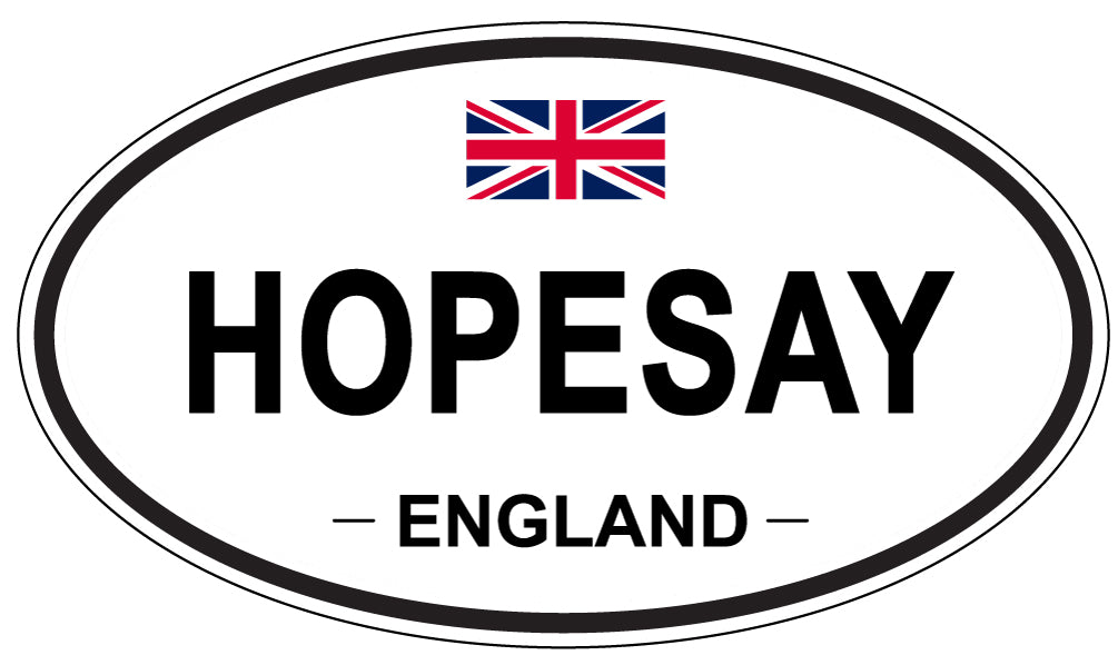 HOPESAY, ENGLAND - Oval Sticker