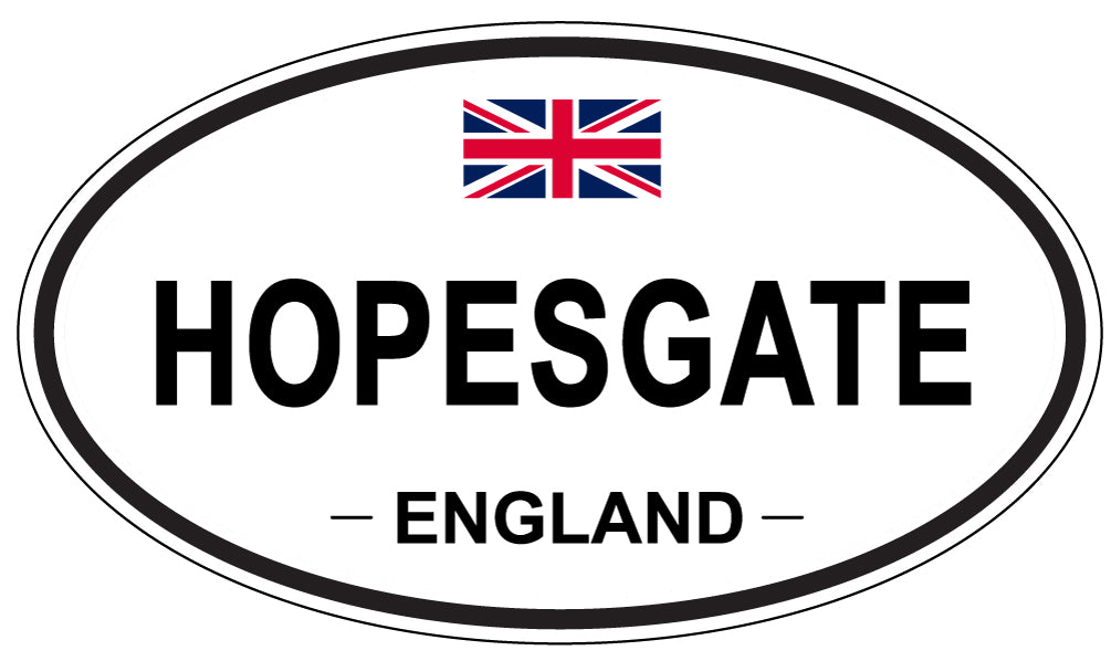 HOPESGATE, ENGLAND - Oval Sticker
