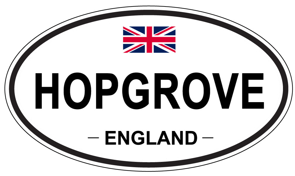 HOPGROVE, ENGLAND - Oval Sticker