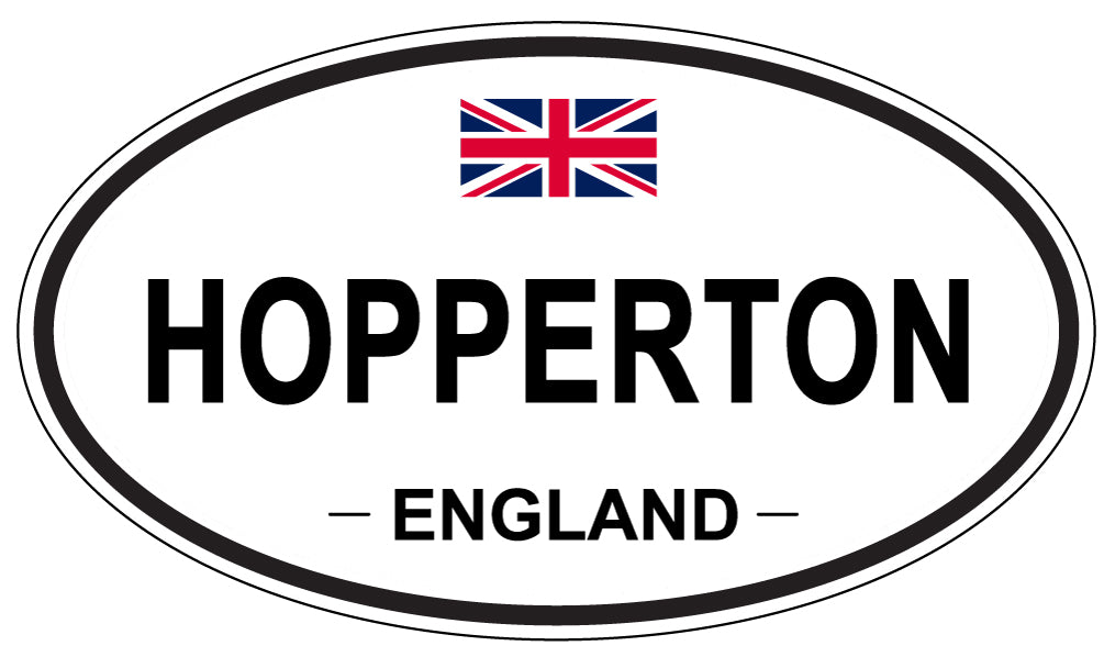 HOPPERTON, ENGLAND - Oval Sticker