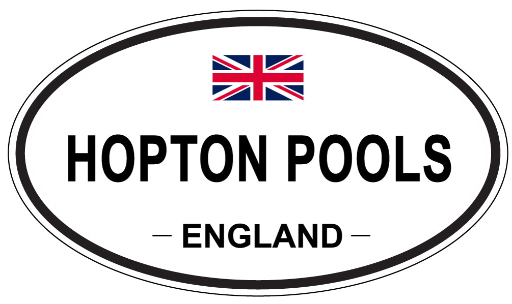 HOPTON POOLS, ENGLAND - Oval Sticker