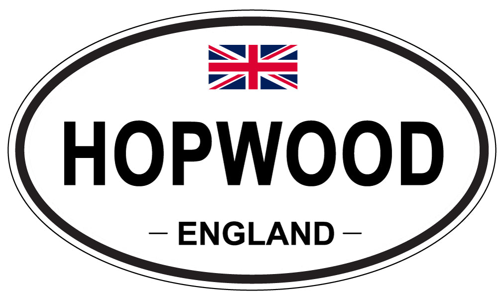 HOPWOOD, ENGLAND - Oval Sticker