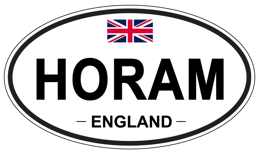 HORAM, ENGLAND - Oval Sticker