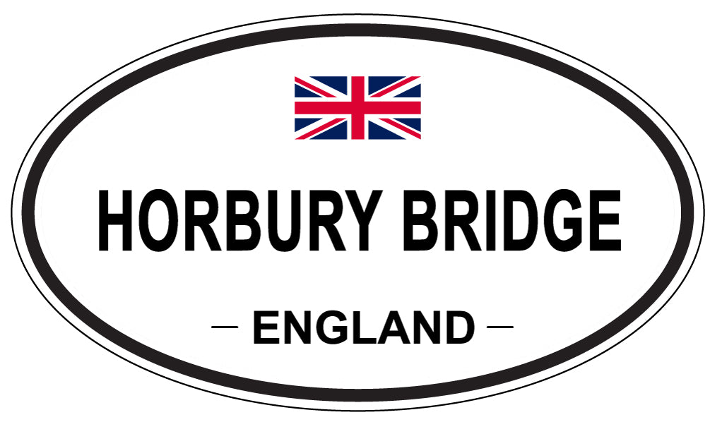 HORBURY BRIDGE, ENGLAND - Oval Sticker