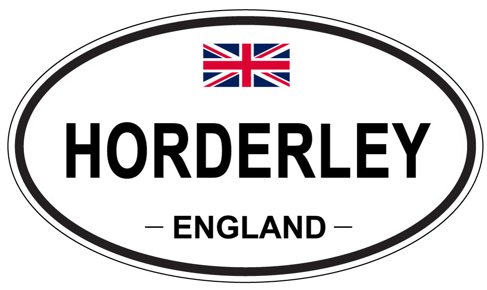 HORDERLEY, ENGLAND - Oval Sticker