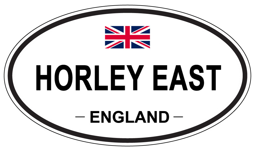 HORLEY EAST, ENGLAND - Oval Sticker