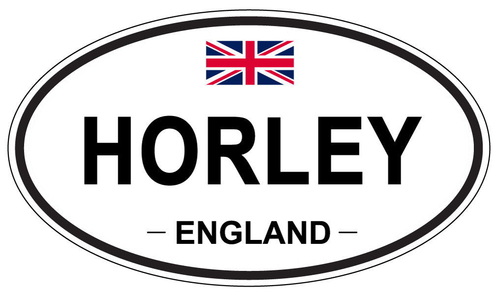 HORLEY, ENGLAND - Oval Sticker