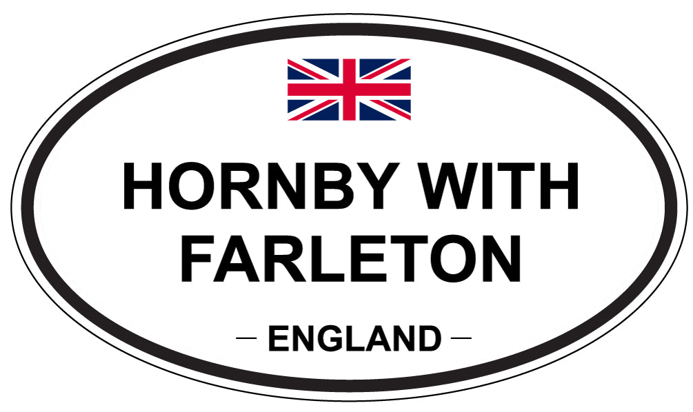 HORNBY WITH FARLETON, ENGLAND - Oval Sticker