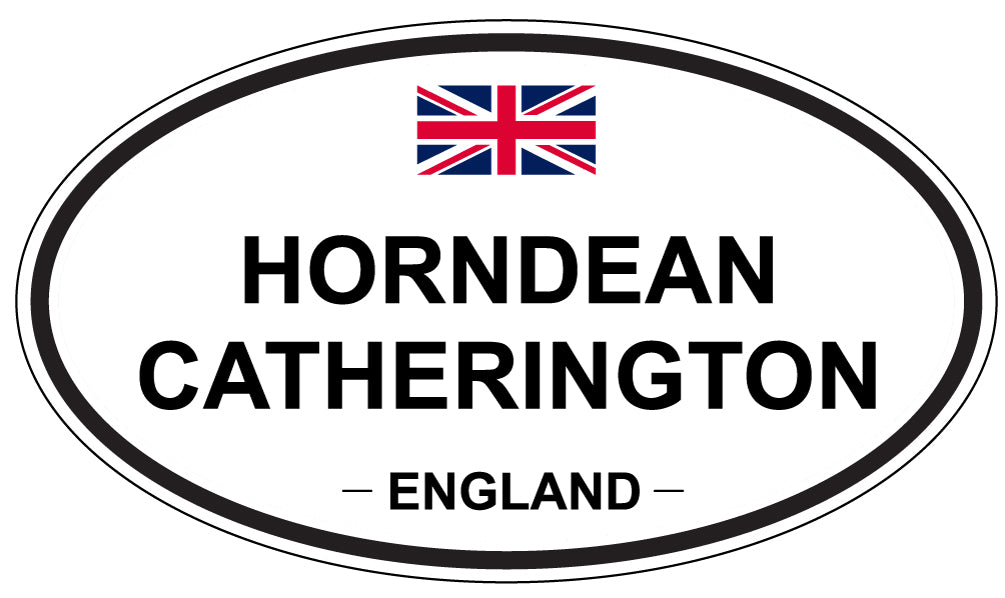 HORNDEAN CATHERINGTON, ENGLAND - Oval Sticker