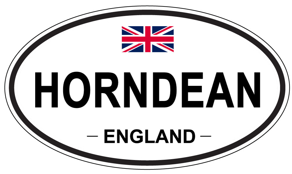 HORNDEAN, ENGLAND - Oval Sticker