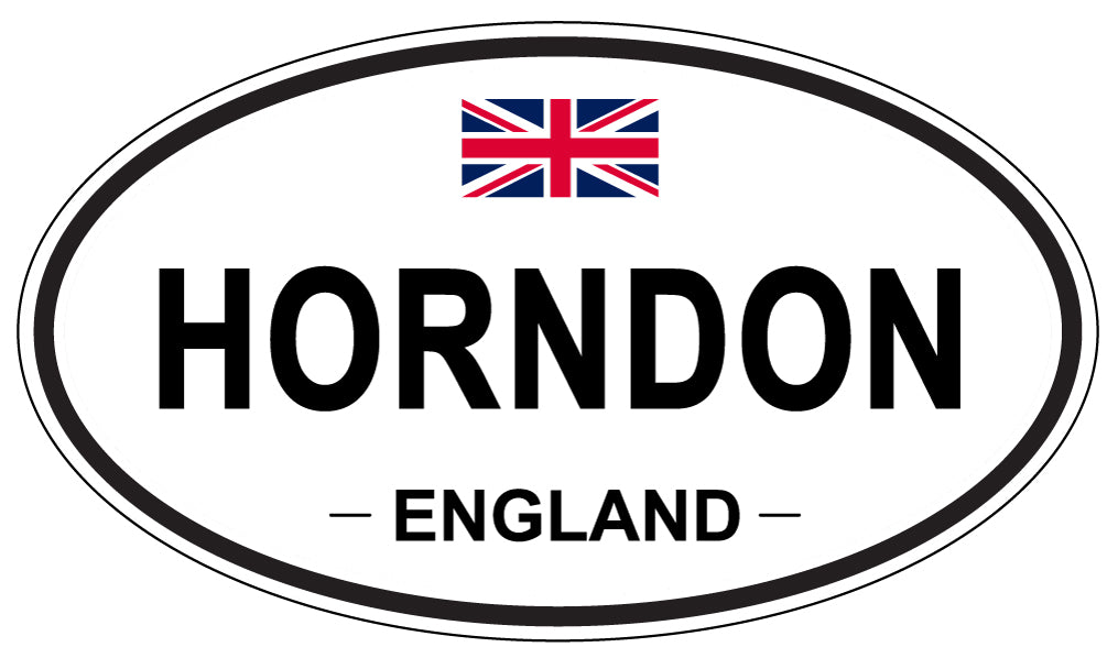 HORNDON, ENGLAND - Oval Sticker