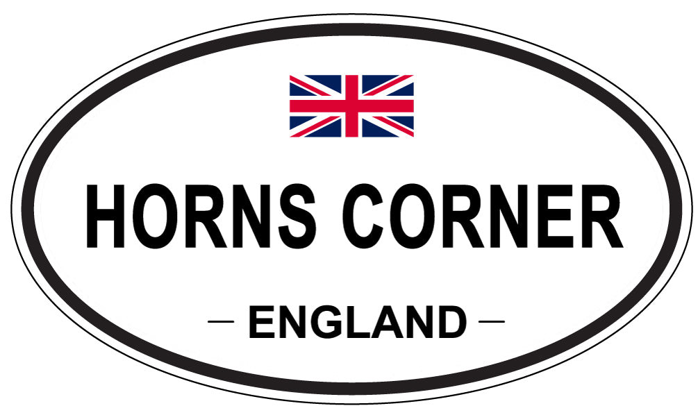 HORNS CORNER, ENGLAND - Oval Sticker
