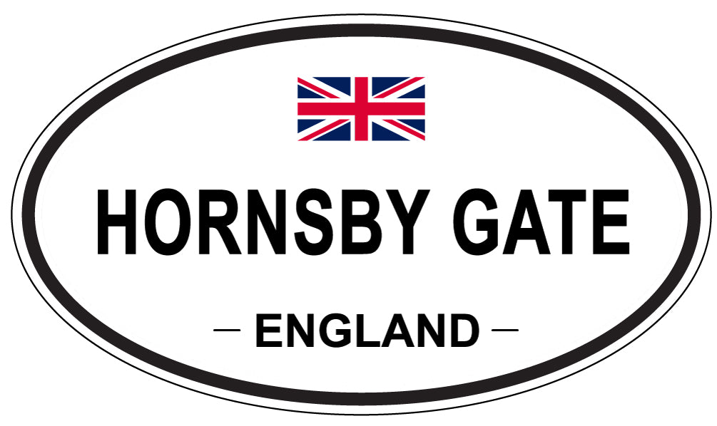 HORNSBY GATE, ENGLAND - Oval Sticker