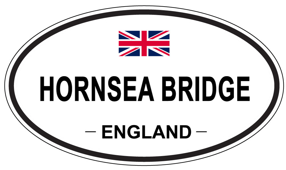HORNSEA BRIDGE, ENGLAND - Oval Sticker